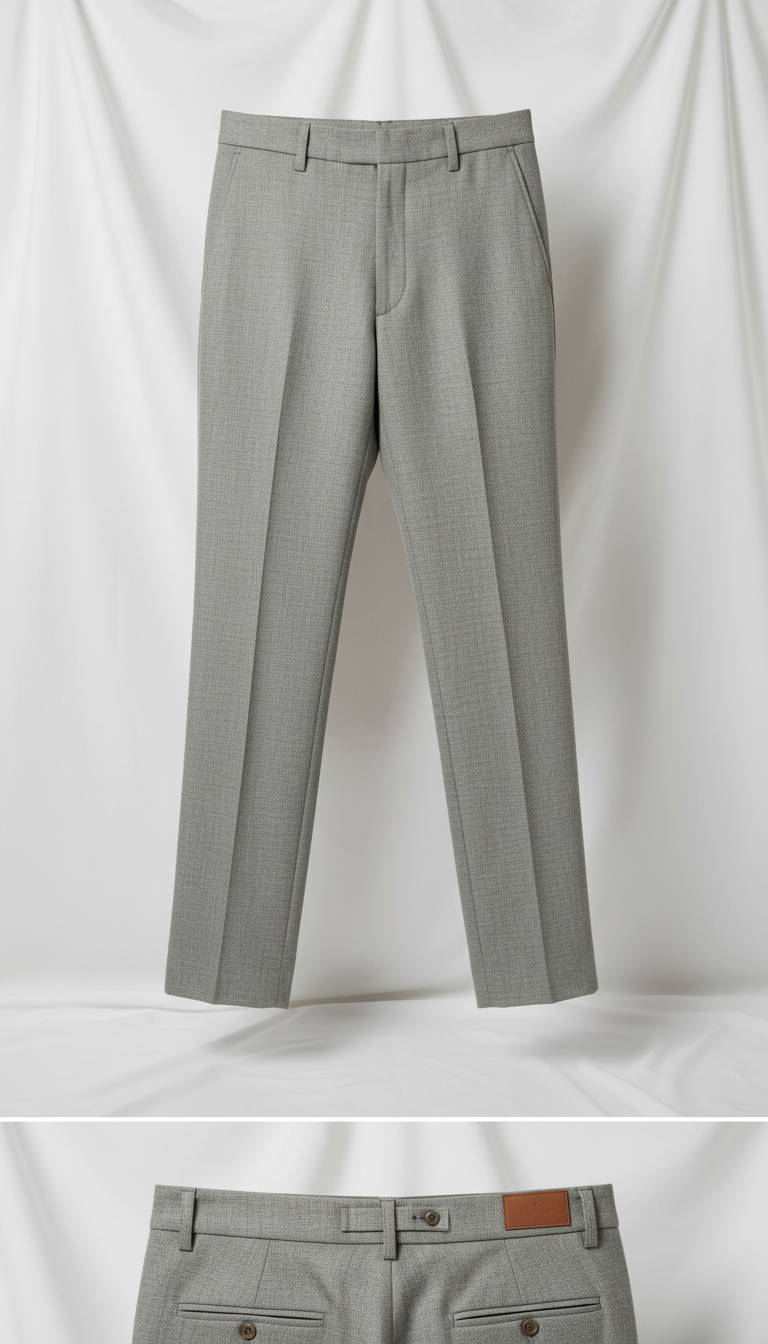 Maßgeschneiderte Hose in Kieselgrau